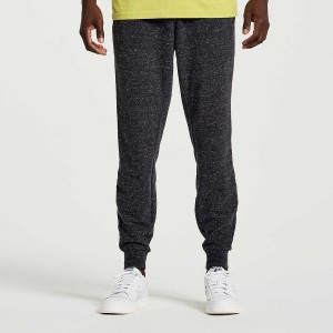 Calça Moletom Saucony Rested Masculino Pretas | Portugal S19726-Z53