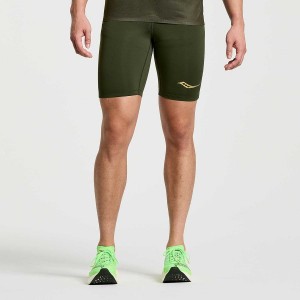 Calção Saucony Elite Tight Masculino Umbra | Portugal S95643-B65