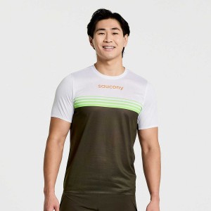 Camiseta Saucony Elite Curta Sleeve Masculino Umbra | Portugal S32148-J03