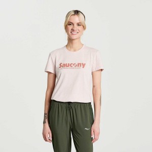 Camiseta Saucony Rested Feminino Rosa | Portugal S53918-V80