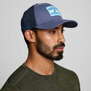 Chapeus Saucony Trucker Masculino Azuis | Portugal S56901-L26