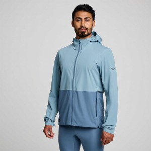 Jaquetas Saucony Runshield Masculino Azuis | Portugal S05489-A52