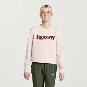 Moletom Saucony Rested Crewneck Feminino Rosa | Portugal S54327-K28