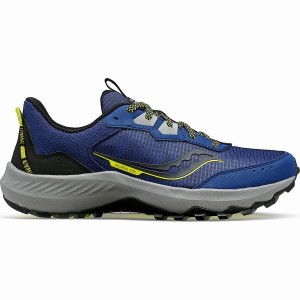 Sapatilhas Corrida Saucony Aura TR Wide Masculino Azul Anil Pretas | Portugal S75906-Q64