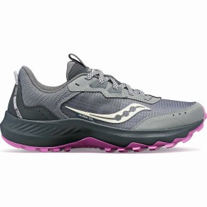 Sapatilhas Corrida Saucony Aura TR Wide Feminino Cinzentas Roxo | Portugal S92743-T17