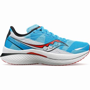 Sapatilhas Corrida Saucony Chicago Endorphin Speed 3 Feminino Azuis Branco Vermelhas | Portugal S98145-Z06