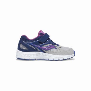 Sapatilhas Corrida Saucony Cohesion 14 A/C Sneaker Criança Azul Marinho Cinzentas Roxo | Portugal S49278-Y12