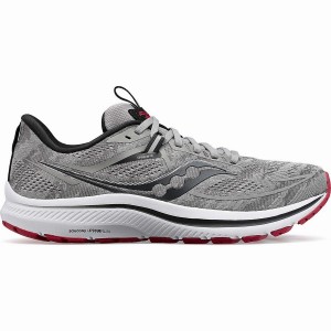 Sapatilhas Corrida Saucony Omni 21 Wide Masculino Cinzentas Vermelhas Escuro | Portugal S04687-R13