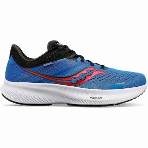 Sapatilhas Corrida Saucony Ride 16 Wide Masculino Azuis Pretas | Portugal S18765-W17