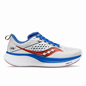 Sapatilhas Corrida Saucony Ride 17 Masculino Branco Azuis Escuro | Portugal S13675-C12