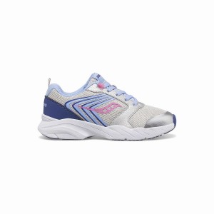 Sapatilhas Corrida Saucony Vento FST Renda Sneaker Criança Prateadas Azuis Rosa | Portugal S47619-C78