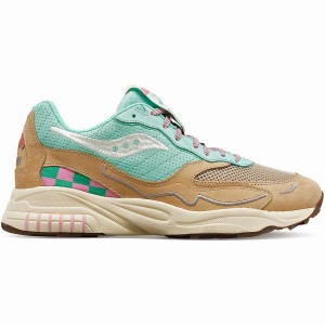 Sapatilhas Saucony 3D Grid Hurricane Earth Citizen Feminino Turquesa Cinzentas | Portugal S58297-M04