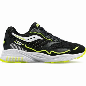 Sapatilhas Saucony 3D Grid Hurricane Feminino Pretas Branco | Portugal S06914-G90