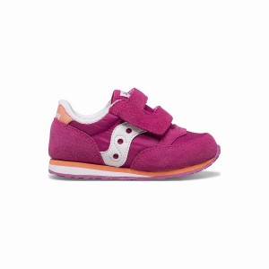 Sapatilhas Saucony Baby Jazz Hook & Loop Criança Fucsia Coral Branco | Portugal S52176-U57