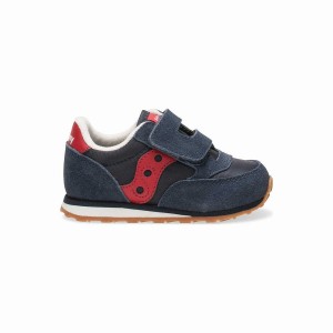 Sapatilhas Saucony Baby Jazz Hook & Loop Criança Azul Marinho Vermelhas | Portugal S48695-P94