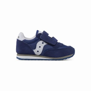 Sapatilhas Saucony Baby Jazz Hook & Loop Criança Azul Marinho Branco | Portugal S25639-Z18