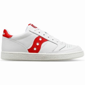 Sapatilhas Saucony Jazz Court PU Feminino Branco Vermelhas | Portugal S18706-K75