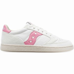 Sapatilhas Saucony Jazz Court Premium Feminino Branco Rosa | Portugal S74610-K59