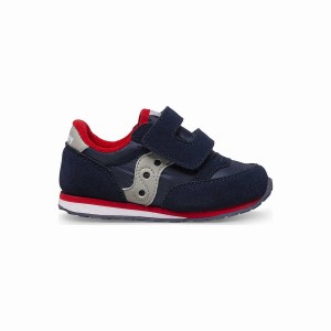 Sapatilhas Saucony Jazz Hook & Loop Criança Azul Marinho Cinzentas Vermelhas | Portugal S63190-J30