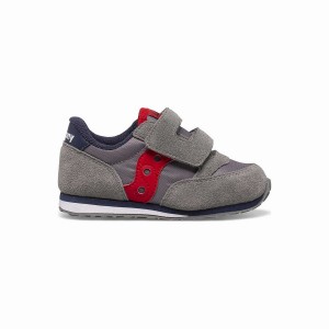 Sapatilhas Saucony Jazz Hook & Loop Criança Cinzentas Azul Marinho Vermelhas | Portugal S73809-K94