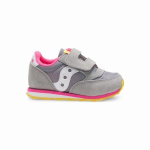 Sapatilhas Saucony Jazz Hook & Loop Criança Cinzentas Rosa | Portugal S67591-M61