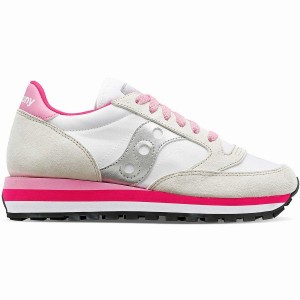 Sapatilhas Saucony Jazz Triple Feminino Branco Cinzentas Rosa | Portugal S87624-B36