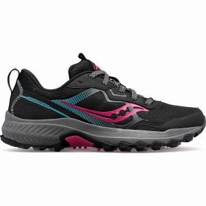 Sapatilhas Trail Running Saucony Excursion TR16 Wide Feminino Pretas Fucsia | Portugal S37218-Y36