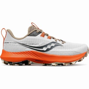 Sapatilhas Trail Running Saucony Peregrine 13 Feminino Branco Laranja | Portugal S56734-P26