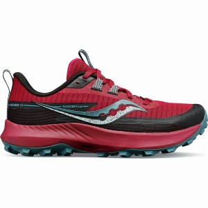 Sapatilhas Trail Running Saucony Peregrine 13 Feminino Vermelhas Turquesa | Portugal S37689-X70