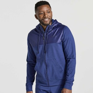 Tops Saucony Solstice Zip Hoody Masculino Azul Marinho | Portugal S16285-Z34