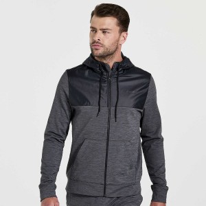 Tops Saucony Solstice Zip Hoody Masculino Pretas | Portugal S90824-X39