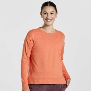 Tops Saucony Sunday Layer Feminino Laranja | Portugal S41032-K74