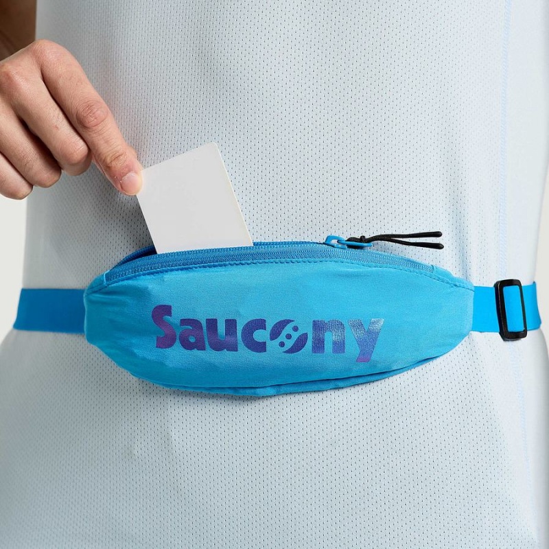 Bolsas De Cintura Saucony Outpace Run Belt Masculino Azuis | Portugal S56890-S94