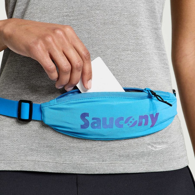 Bolsas De Cintura Saucony Outpace Run Belt Masculino Azuis | Portugal S56890-S94