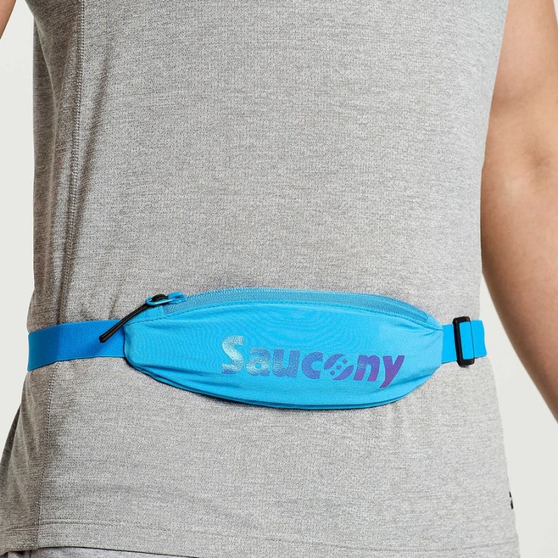 Bolsas De Cintura Saucony Outpace Run Belt Masculino Azuis | Portugal S56890-S94