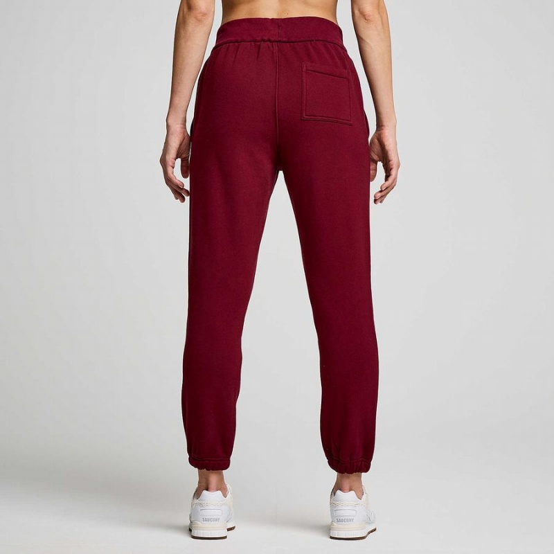 Calça Moletom Saucony Recovery Feminino Vermelhas | Portugal S57138-X19