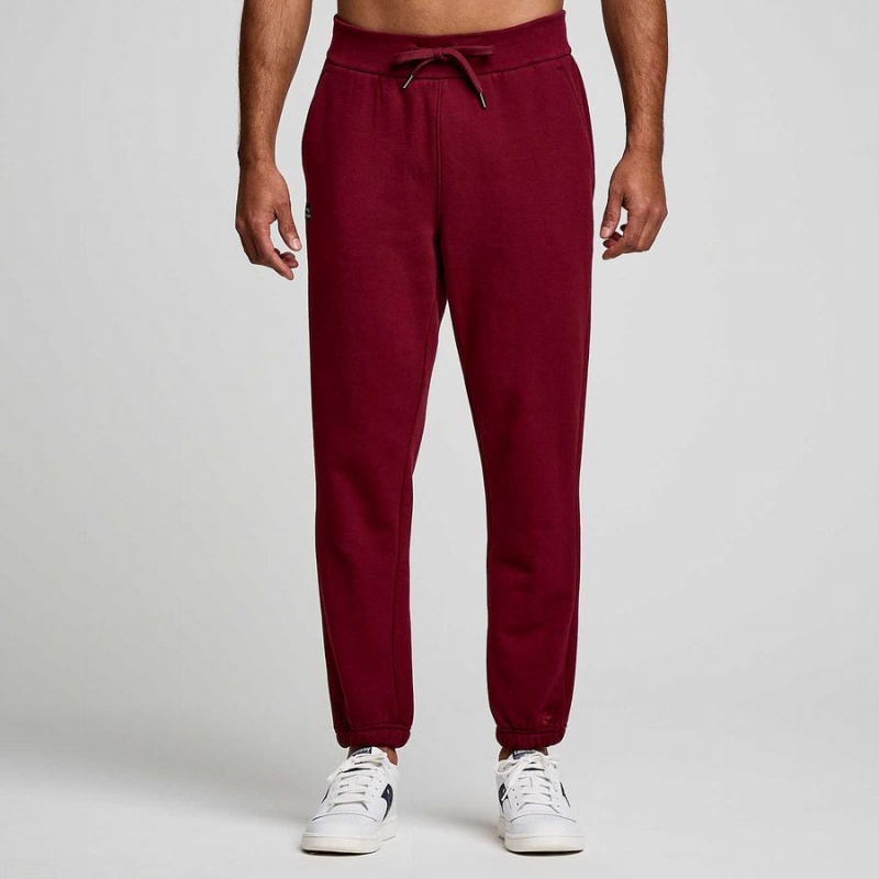 Calça Moletom Saucony Recovery Masculino Vermelhas | Portugal S10842-B80