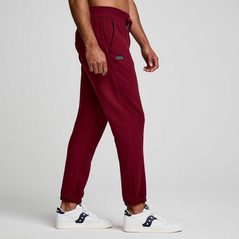 Calça Moletom Saucony Recovery Masculino Vermelhas | Portugal S10842-B80