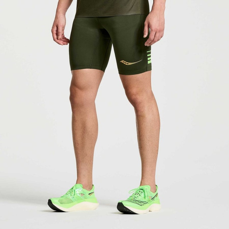 Calção Saucony Elite Tight Masculino Umbra | Portugal S95643-B65