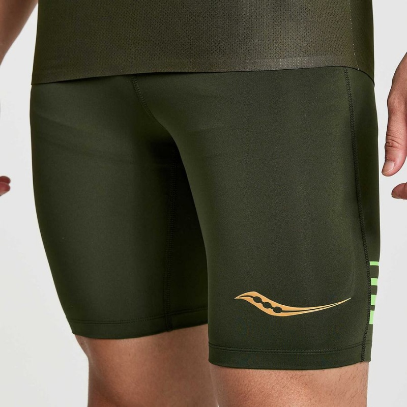 Calção Saucony Elite Tight Masculino Umbra | Portugal S95643-B65