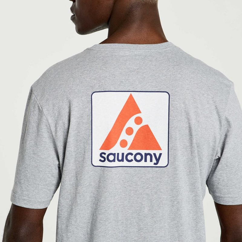 Camiseta Saucony Boston Rested Masculino Cinzentas | Portugal S17283-Y35