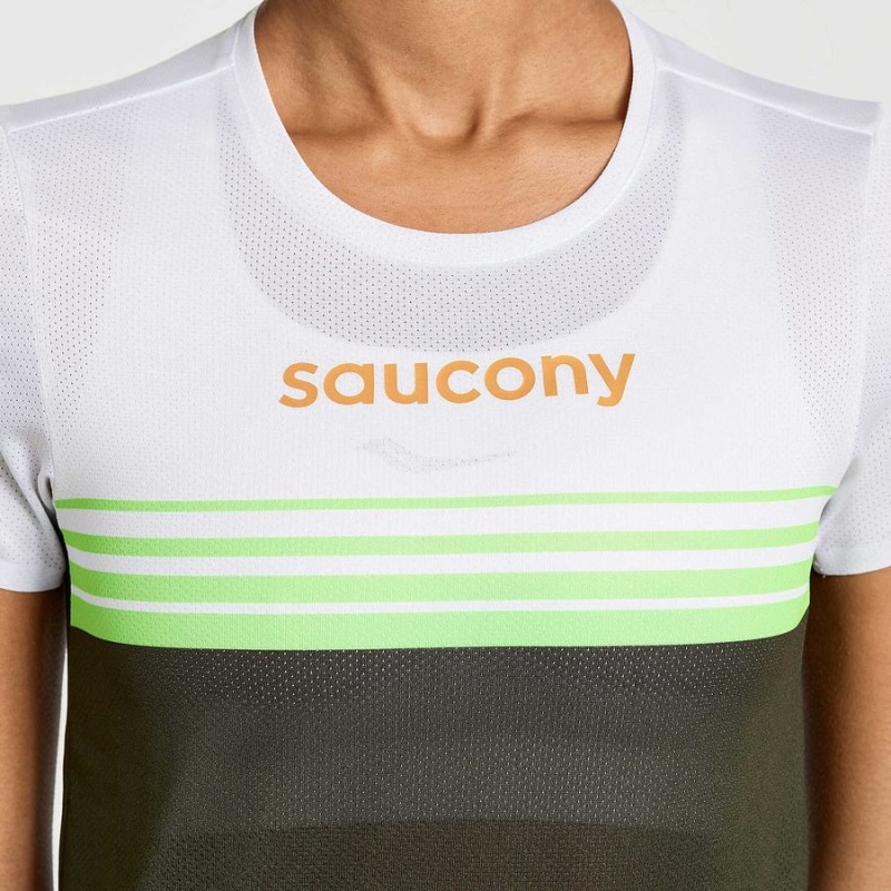 Camiseta Saucony Elite Curta Sleeve Feminino Umbra | Portugal S59018-B35