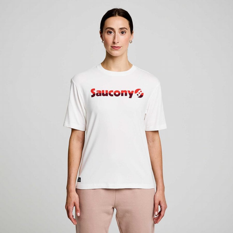 Camiseta Saucony Recovery Curta Sleeve Masculino Branco | Portugal S28170-A79