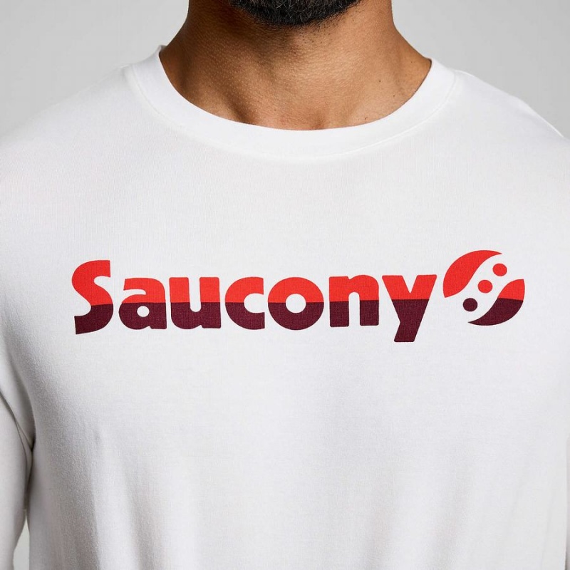 Camiseta Saucony Recovery Curta Sleeve Masculino Branco | Portugal S28170-A79