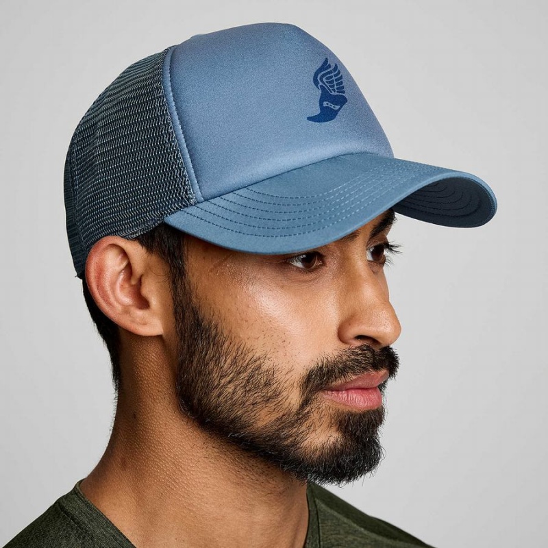 Chapeus Saucony Foamie Trucker Masculino Azuis | Portugal S17056-A72