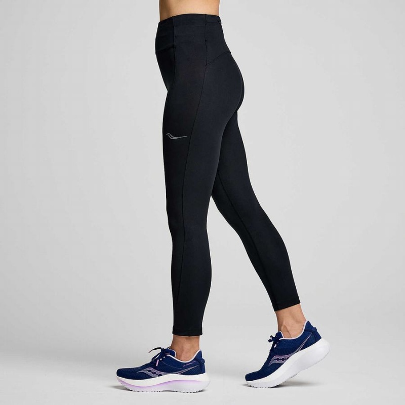 Collants Saucony Fortify Crop Feminino Pretas | Portugal S82356-P59