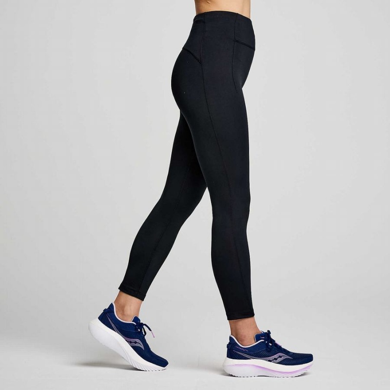 Collants Saucony Fortify Crop Feminino Pretas | Portugal S82356-P59