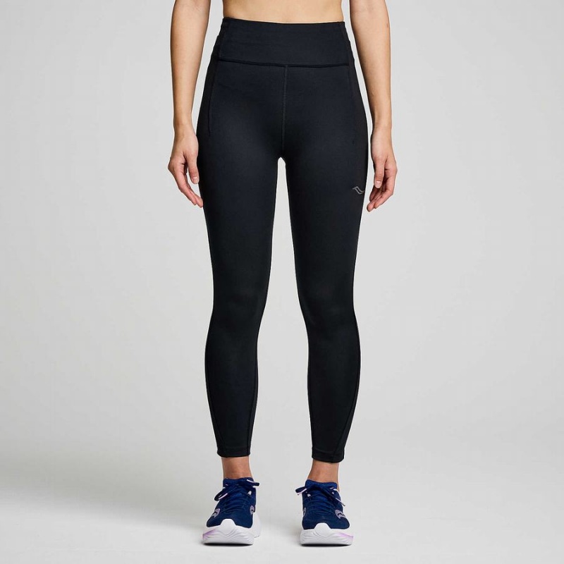 Collants Saucony Fortify Crop Feminino Pretas | Portugal S82356-P59