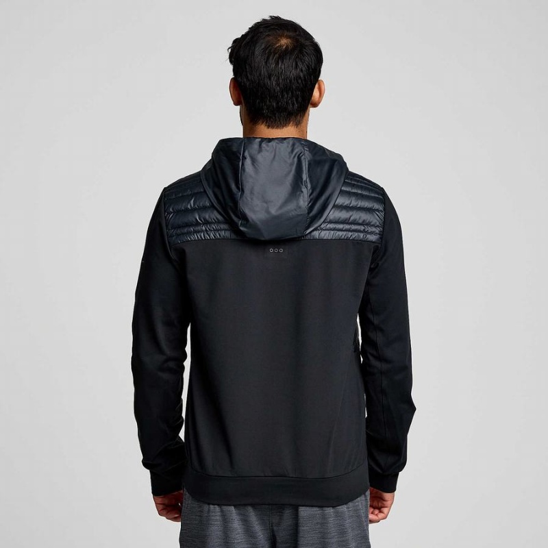 Jaquetas Saucony Solstice Oysterpuff Hoody Masculino Pretas | Portugal S28061-S86