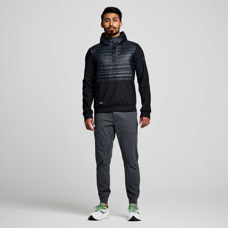 Jaquetas Saucony Solstice Oysterpuff Hoody Masculino Pretas | Portugal S28061-S86